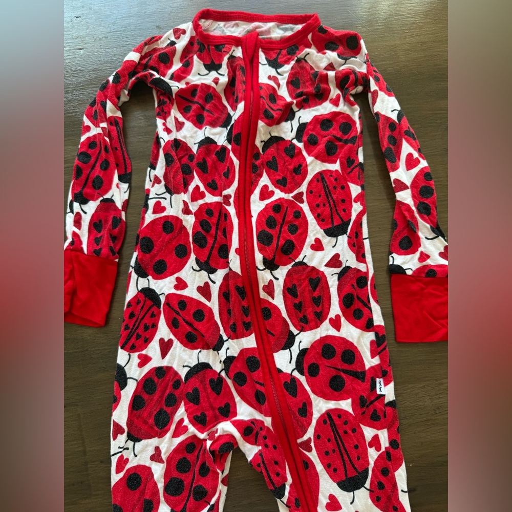 Little Sleepies Red Ladybug Onesie